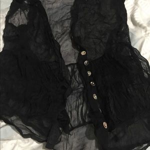 Sheer black top